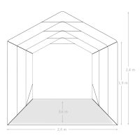 vidaXL Garagetält PVC 2,4x3,6 m grön - Bild 10