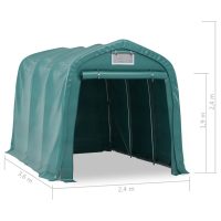 vidaXL Garagetält PVC 2,4x3,6 m grön - Bild 11