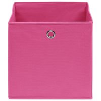 vidaXL Förvaringslådor 10 st non-woven tyg 28x28x28 cm rosa - Bild 4