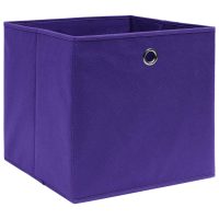 vidaXL Förvaringslådor 4 st non-woven tyg 28x28x28 cm lila - Bild 2