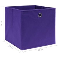 vidaXL Förvaringslådor 4 st non-woven tyg 28x28x28 cm lila - Bild 5