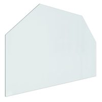 vidaXL Glasskiva för öppen spis sexkantig 80x50 cm - Bild 2