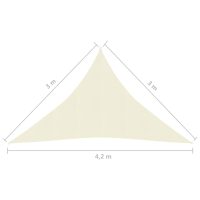 vidaXL Solsegel 160 g/m² gräddvit 3x3x4,2 m HDPE - Bild 6