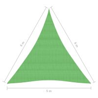 vidaXL Solsegel 160 g/m² ljusgrön 5x6x6 m HDPE - Bild 6