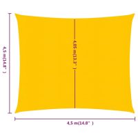 vidaXL Solsegel 160 g/m² fyrkantig gul 4,5x4,5 m HDPE - Bild 6