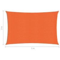 vidaXL Solsegel 160 g/m² orange 2x3 m HDPE - Bild 6