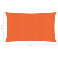 vidaXL Solsegel 160 g/m² orange 2,5x5 m HDPE - Bild 6