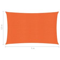 vidaXL Solsegel 160 g/m² orange 3,5x5 m HDPE - Bild 6