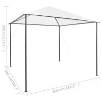 vidaXL Paviljong 3x3x2,9 m vit 180 g/m² - Bild 8