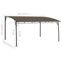 vidaXL Paviljong 4x3x2,55 m taupe - Bild 6