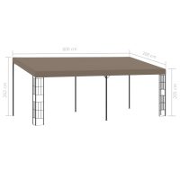 vidaXL Väggmonterad paviljong 6x3 m taupe tyg - Bild 6