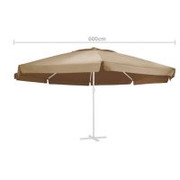 vidaXL Reservtyg för parasoll taupe 600 cm - Bild 4