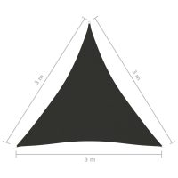 vidaXL Solsegel oxfordtyg trekantigt 3x3x3 m antracit - Bild 6