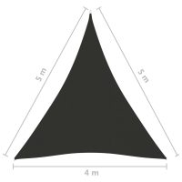 vidaXL Solsegel Oxfordtyg trekantigt 4x5x5 m antracit - Bild 6