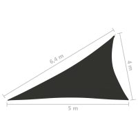 vidaXL Solsegel oxfordtyg trekantigt 4x5x6,4 m antracit - Bild 6