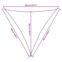 vidaXL Solsegel oxfordtyg trekantigt 6x6x6 m antracit - Bild 10