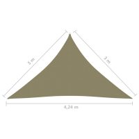 vidaXL Solsegel oxfordtyg trekantigt 3x3x4,24 m beige - Bild 7