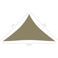 vidaXL Solsegel oxfordtyg trekantigt 4x4x5,8 m beige - Bild 6