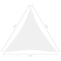 vidaXL Solsegel oxfordtyg trekantigt 3x3x3 m vit - Bild 6