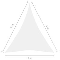 vidaXL Solsegel Oxfordtyg trekantigt 4x5x5 m vit - Bild 6