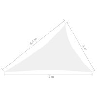 vidaXL Solsegel oxfordtyg trekantigt 4x5x6,4 m vit - Bild 6