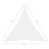 vidaXL Solsegel oxfordtyg trekantigt 6x6x6 m vit - Bild 6