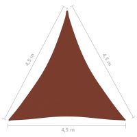 vidaXL Solsegel Oxfordtyg trekantigt 4,5x4,5x4,5 m terrakotta - Bild 6