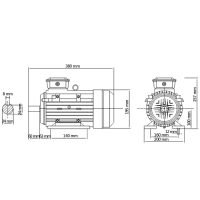 vidaXL 3-fas elektrisk motor aluminium 3kW/4HP 2-polig 2840 RPM - Bild 8