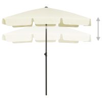 vidaXL Strandparasoll gul 180x120 cm - Bild 5