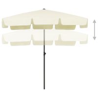 vidaXL Strandparasoll gul 200x125 cm - Bild 5