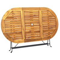 vidaXL Trädgårdsbord 160x85x74 cm massivt akaciaträ oval - Bild 4