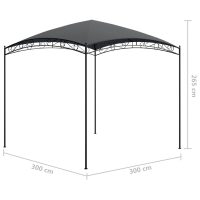 vidaXL Paviljong 3x3x2,65 m antracit 180 g/m² - Bild 5