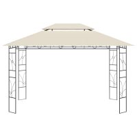 vidaXL Paviljong 4x3x2,7 m gräddvit 160 g/m² - Bild 3