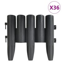 vidaXL Rabattkanter 36 st antracit 10 mm PP - Bild 2