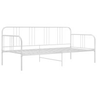 vidaXL Sängram bäddsoffa vit metall 90x200 cm - Bild 3