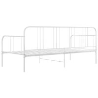 vidaXL Sängram bäddsoffa vit metall 90x200 cm - Bild 6