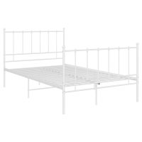 vidaXL Sängram vit metall 120x200 cm - Bild 2