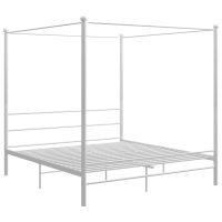 vidaXL Himmelsäng vit metall 180x200 cm - Bild 2