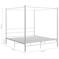 vidaXL Himmelsäng vit metall 180x200 cm - Bild 6