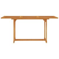 vidaXL Trädgårdsbord 150x90x75 cm massiv teak - Bild 2