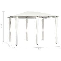 vidaXL Paviljong med stolpar 3x4x2,6 m gräddvit 160 g/m² - Bild 4