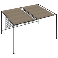 vidaXL Paviljong med infällbart tak 3x4x2,3 m taupe 180 g/m² - Bild 4