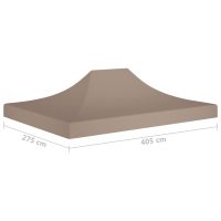 vidaXL Tak till partytält 4x3 m taupe 270 g/m² - Bild 6