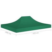 vidaXL Tak till partytält 4,5x3 m grön 270 g/m² - Bild 6