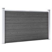 vidaXL Staketpanel WPC 180x105 cm svart - Bild 2