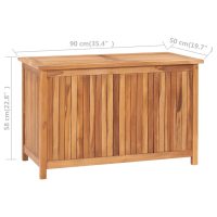 vidaXL Trädgårdslåda 90x50x58 cm massiv teak - Bild 9