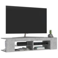 vidaXL TV-bänk med LED-belysning betonggrå 135x39x30 cm - Bild 6