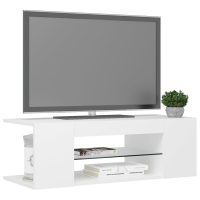 vidaXL TV-bänk med LED-belysning vit 90x39x30 cm - Bild 6