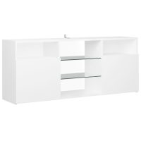 vidaXL TV-bänk med LED-belysning vit 120x30x50 cm - Bild 7