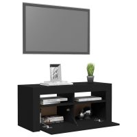 vidaXL TV-bänk med LED-belysning svart 90x35x40 cm - Bild 6